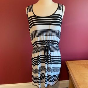 Olive and oak black and white stripe sun dress